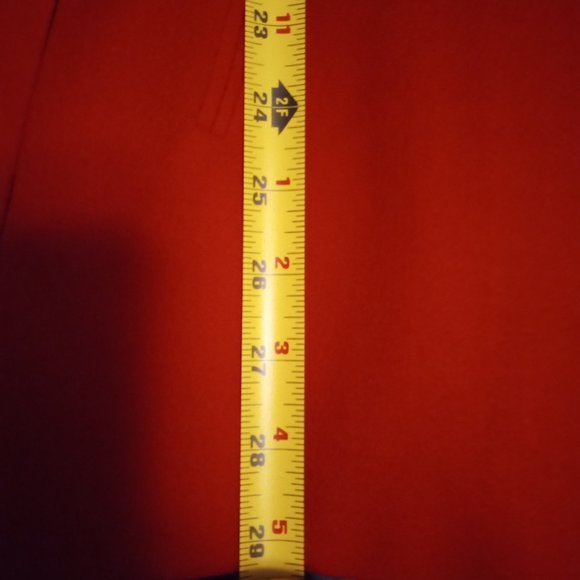 CHURCH FLOW!! 2-piece dark red pleated skirt suit with beautiful gold buttons - Picture 12 of 16